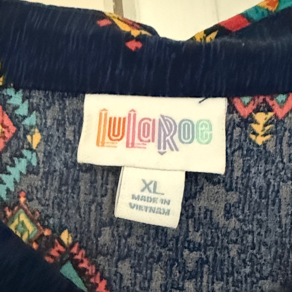 Lularoe Colorful Geometric Patterned Shirt - Picture 2 of 3